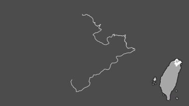 Yeni Taipei Şehri, Tayvan, boşaltılmış ve izole edilmiş. Gri Tonlama