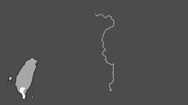 Pingtung, Tayvan, dışlanmış ve izole edilmiş. Gri Tonlama