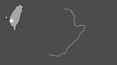 Tainan, Tayvan, dışlanmış ve izole edilmiş. Gri Tonlama