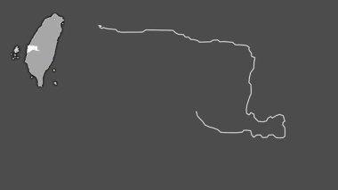 Yulin, Tayvan, dışlanmış ve izole edilmiş. Gri Tonlama