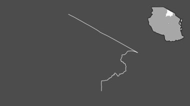 Arusha, Tanzanya, boşaltılmış ve izole edilmiş. Gri Tonlama