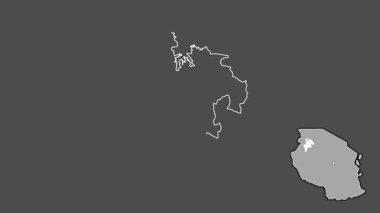 Geita, Tanzanya, soyutlanmış ve soyutlanmış. Gri Tonlama