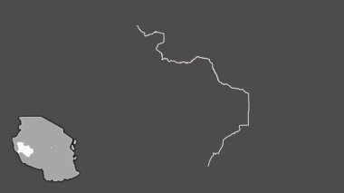 Katavi, Tanzanya, soyutlanmış ve soyutlanmış. Gri Tonlama