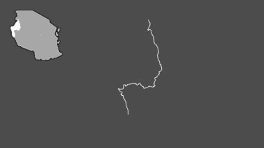 Kigoma, Tanzanya, boşaltılmış ve izole edilmiş. Gri Tonlama