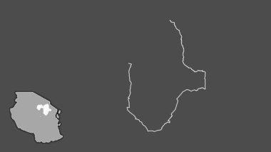 Manyara, Tanzanya, boşaltılmış ve izole edilmiş. Gri Tonlama