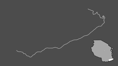 Mtwara, Tanzanya, boşaltılmış ve izole edilmiş. Gri Tonlama