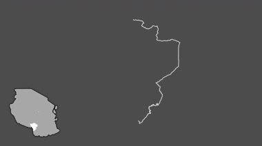 Njombe, Tanzanya, boşaltılmış ve izole edilmiş. Gri Tonlama