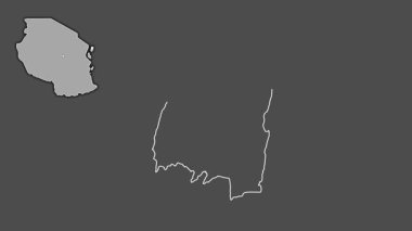 Pemba North, Tanzanya, boşaltılmış ve izole edilmiş. Gri Tonlama