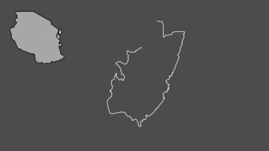 Pemba South, Tanzanya, boşaltılmış ve izole edilmiş. Gri Tonlama