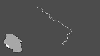 Rukwa, Tanzanya, boşaltılmış ve izole edilmiş. Gri Tonlama