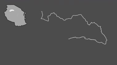 Shinyanga, Tanzanya, boşaltılmış ve izole edilmiş. Gri Tonlama