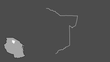 Simiyu, Tanzanya, soyutlanmış ve soyutlanmış. Gri Tonlama