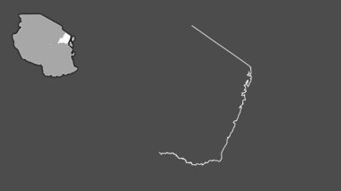 Tanga, Tanzanya, boşaltılmış ve izole edilmiş. Gri Tonlama