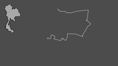 Bangkok Metropolis, Tayland, boşaltılmış ve izole edilmiş. Gri Tonlama