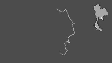 Chanthaburi, Tayland, dışlanmış ve izole edilmiş. Gri Tonlama