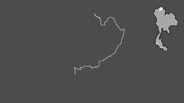 Chiang Rai, Tayland, dışlanmış ve izole edilmiş. Gri Tonlama