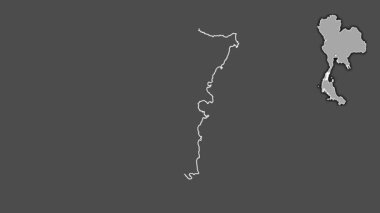 Chumphon, Tayland, dışlanmış ve izole edilmiş. Gri Tonlama