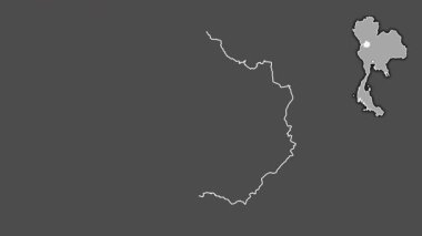 Kamphaeng Phet, Tayland, dışlanmış ve izole edilmiş. Gri Tonlama