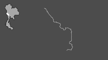 Kanchanaburi, Tayland, dışlanmış ve izole edilmiş. Gri Tonlama