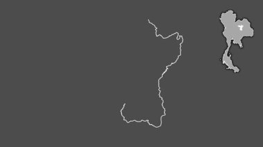 Khon Kaen, Tayland, dışlanmış ve izole edilmiş. Gri Tonlama