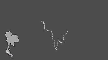 Krabi, Tayland, dışlanmış ve izole edilmiş. Gri Tonlama