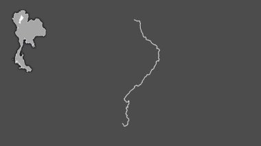 Lampang, Tayland, dışlanmış ve izole edilmiş. Gri Tonlama