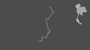 Lamphun, Tayland, dışlanmış ve izole edilmiş. Gri Tonlama