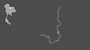 Loei, Tayland, dışlanmış ve izole edilmiş. Gri Tonlama