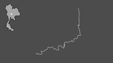 Lop Buri, Tayland, çıkarılmış ve izole edilmiş. Gri Tonlama