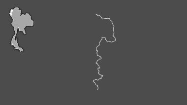 Mae Hong Son, Tayland, dışlanmış ve izole edilmiş. Gri Tonlama