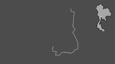 Nakhon Pathom, Tayland, dışlanmış ve izole edilmiş. Gri Tonlama