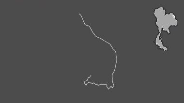 Nakhon Phanom, Tayland, dışlanmış ve izole edilmiş. Gri Tonlama