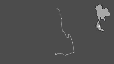 Nakhon Si Thammarat, Tayland, dışlanmış ve izole edilmiş. Gri Tonlama