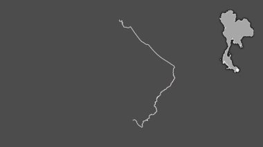 Narathiwat, Tayland, dışlanmış ve izole edilmiş. Gri Tonlama