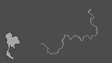 Nong Khai, Tayland, dışlanmış ve izole edilmiş. Gri Tonlama