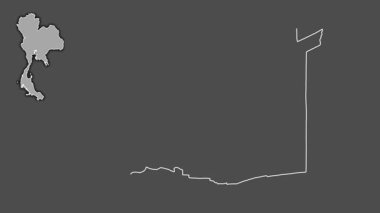 Patum Thani, Tayland, çıkarılmış ve izole edilmiş. Gri Tonlama