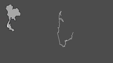 Phangnga, Tayland, dışlanmış ve izole edilmiş. Gri Tonlama