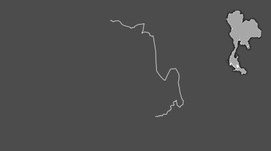 Phatthalung, Tayland, çıkarılmış ve izole edilmiş. Gri Tonlama