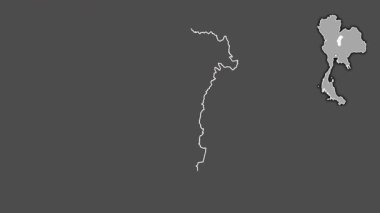 Phetchabun, Tayland, çıkarılmış ve izole edilmiş. Gri Tonlama