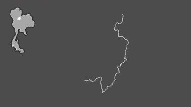 Phitsanulok, Tayland, sürülmüş ve izole edilmiş. Gri Tonlama