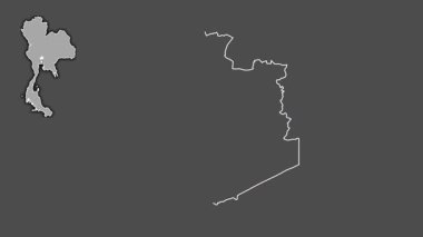 Phra Nakhon Si Ayutthaya, Tayland, dışlanmış ve izole edilmiş. Gri Tonlama