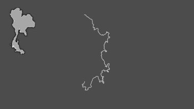 Phuket, Tayland, çıkarılmış ve izole edilmiş. Gri Tonlama