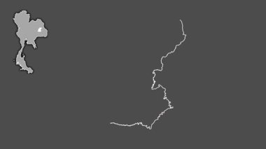 Roi Et, Tayland, dışlanmış ve izole edilmiş. Gri Tonlama
