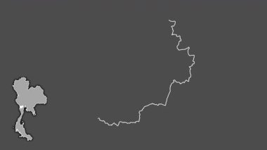 Ratchaburi, Tayland, boşaltılmış ve izole edilmiş. Gri Tonlama