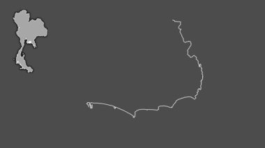 Rayong, Tayland, dışlanmış ve izole edilmiş. Gri Tonlama