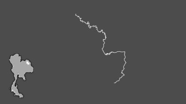 Sakon Nakhon, Tayland, dışlanmış ve izole edilmiş. Gri Tonlama