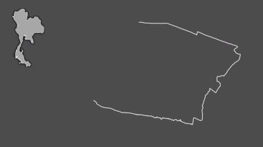 Samut Prakan, Tayland, dışlanmış ve izole edilmiş. Gri Tonlama