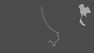 Songkhla, Tayland, dışlanmış ve izole edilmiş. Gri Tonlama