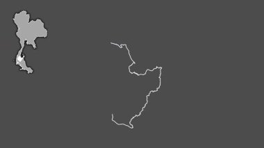 Surat Thani, Tayland, dışlanmış ve izole edilmiş. Gri Tonlama