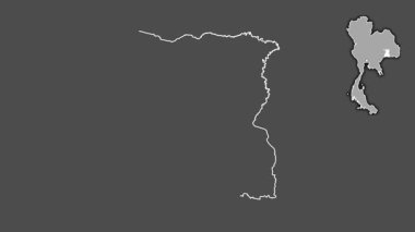 Surin, Tayland, çıkarılmış ve izole edilmiş. Gri Tonlama